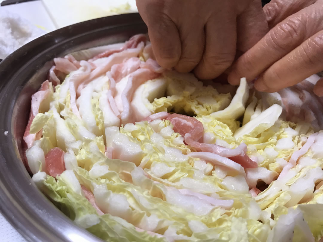 豚肉 と 白菜 の ミルフィーユ