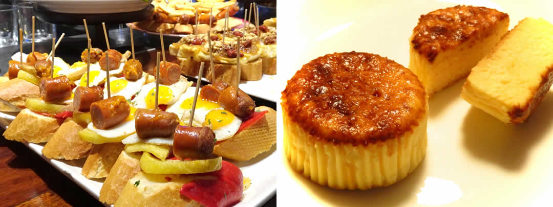 ちなみにスペインバルで供される「ピンチョス」はバスク語。最近日本で流行っている「バスクチーズケーキ」も、この地方の伝統的なスイーツです。